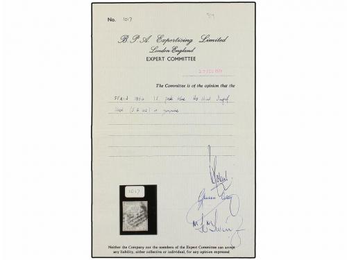 ° ESPAÑA. Ed. 34A. 1 real azul claro, papel grueso azulado.