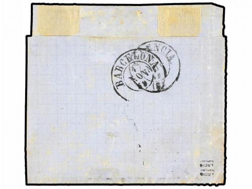 ¿ ESPAÑA. Ed. 48dp. 1858. Gran fragmento de carta circulada