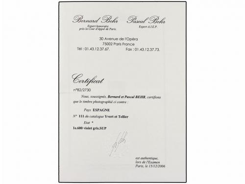 * ESPAÑA. Ed. 111. 1 Esc. 600 mils. violeta. Centraje perfec