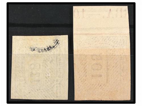 (*) ESPAÑA. Ed. 154/55p. 5 cts. y 10 cts. SIN DENTAR, al dor