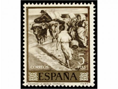 ** ESPAÑA. Ed. 1574. SOROLLA. 5 pts. castaño FALTA LA IMPRES