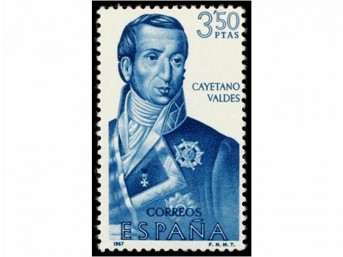 ** ESPAÑA. Ed. 1825ef. FORJADORES. 3,50 pts. azul, FALTA LA