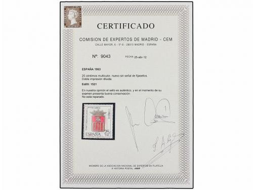 ** ESPAÑA. Ed. 1521. VIRGEN DE LA MERCED. 25 cts. multicolor