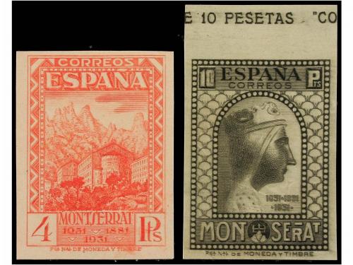 * ESPAÑA. Ed. 642/48cc. COLORES CAMBIADOS. Cinco sellos SIN 