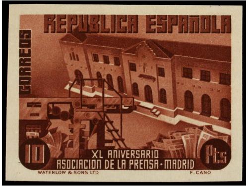 ** ESPAÑA. Ed. 695/710s. SERIE COMPLETA SIN DENTAR. LUJO. Ca