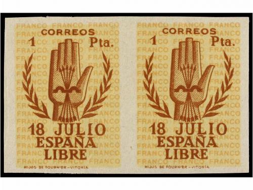 * ESPAÑA. Ed. 851/54s. SERIE completa en pareja SIN DENTAR. 