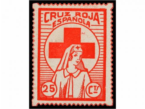 ESPAÑA GUERRA CIVIL. CRUZ ROJA ESPAÑOLA. 5 cts., 10 cts. y 2