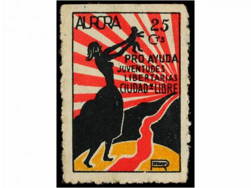 ESPAÑA GUERRA CIVIL. CIUDAD REAL. F.I.J.L./PRO AYUDA. 10 cts