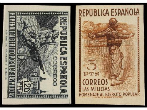 * ESPAÑA. Ed. 792/800s. SERIE COMPLETA SIN DENTAR. Margenes 