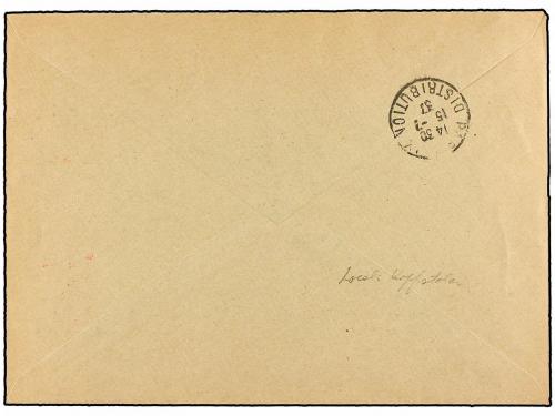 ✉ ESPAÑA GUERRA CIVIL. 1937. VINEBRE a PARÍS. 40 cts. rosa (