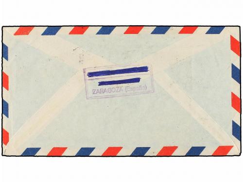 ✉ ESPAÑA. Ed. 944sp. 1964. ZARAGOZA a BÉLGICA. 1 pta. azul, 