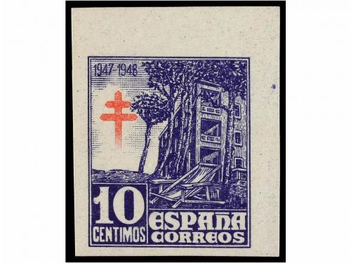 * ESPAÑA. Ed. 1017/18s. 5 cts. y 10 cts. SIN DENTAR. MAGNÍFI