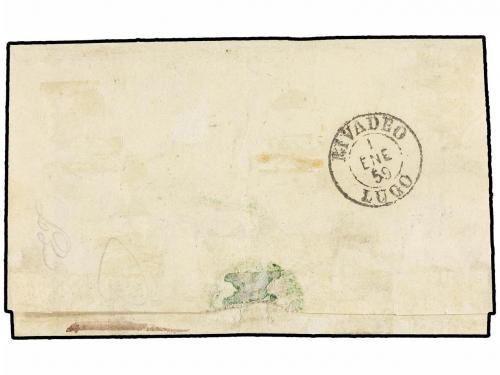 ¿ ESPAÑA. Ed. 48. 1859. MONDOÑEDO a RIVADEO. 4 cuartos rojo.