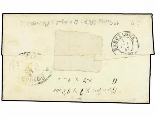 ¿ ESPAÑA. Ed. 88. 1867. GRANOLLERS a BARCELONA. 4 cuartos az