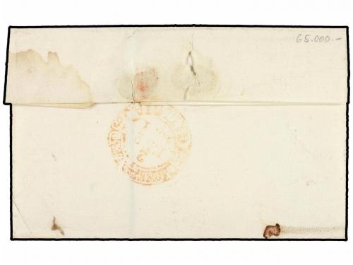 ¿ ESPAÑA. Ed. 6. 1851. LUGO a MONFORTE. 6 cuartos negro. Mat