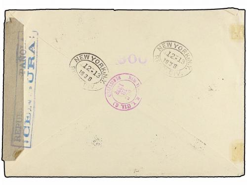 ¿ ESPAÑA. Ed. 792/800. 1938 (25 Nov.). BARCELONA a NEW YORK.