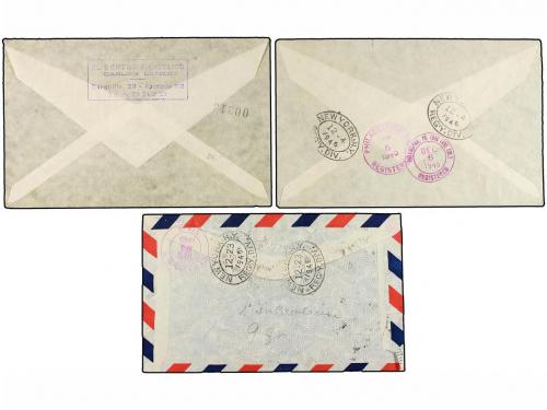 ✉ ESPAÑA. Ed. 991/92. 1954 (7 Nov. y 14 Dic.). MADRID a U.S.