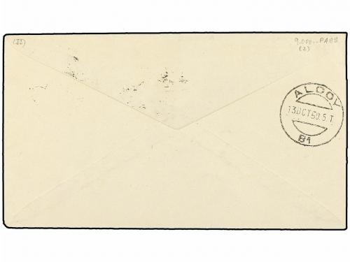 ¿ ESPAÑA. Ed. 1075/82. 1950 (12 Oct.). MADRID a ALCOY. Serie