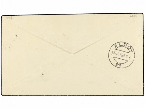 ¿ ESPAÑA. Ed. 1075/82. 1950 (12 Oct.). MADRID a ALCOY. Serie