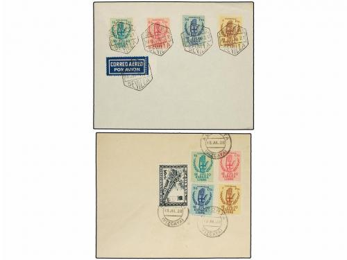 ¿ ESPAÑA. Ed. 851/54 (4). 1938 (18 Julio). Cuatro cartas sin