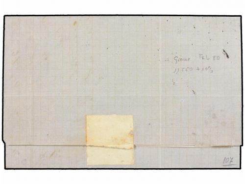 ¿ ESPAÑA. Ed. 107. 1870. ÁGUILAS a BARCELONA. 50 mils azul.