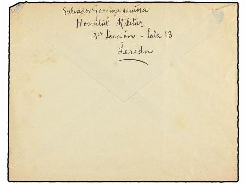 ✉ ESPAÑA GUERRA CIVIL. (1939 CA.). LÉRIDA a BARCELONA. Marca