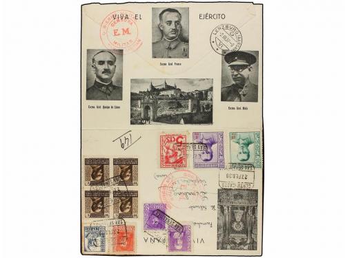 ¿ ESPAÑA GUERRA CIVIL. 1939. SAN SEBASTIÁN a SUIZA. Sobre co