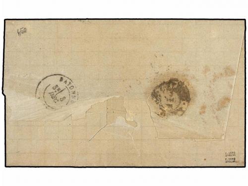 ✉ ESPAÑA. Ed. 113ec. 1871. SALAMANCA a FRANCIA. 12 cuartos r