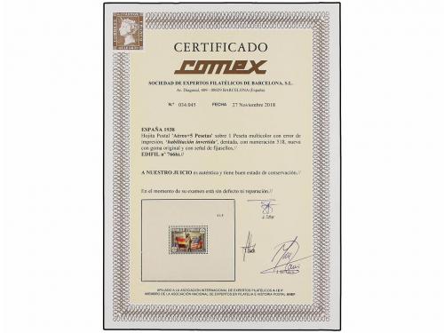 * ESPAÑA. Ed. 766hi. HB. Aéreo + 5 pts. multicolor, HABILITA