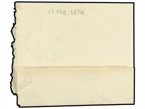 ¿ ESPAÑA. 1874. ELORRIO a DURANGO. Marca circular ELORRIO/CO