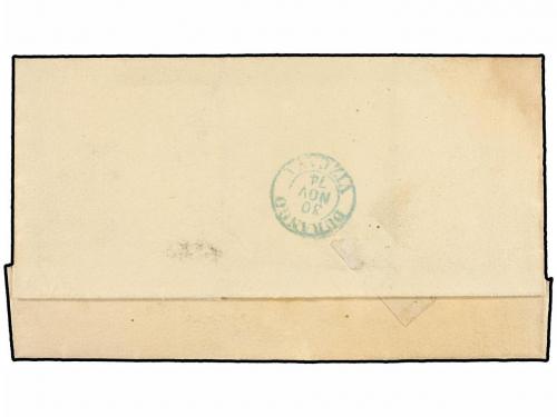 ¿ ESPAÑA. 1874. SOMORROSTRO a DURANGO. Marca circular SOMORR