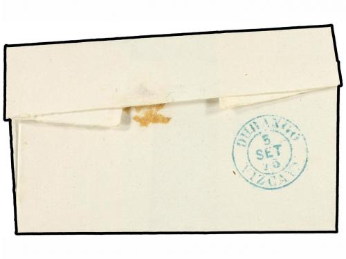 ¿ ESPAÑA. 1875. ONDARROA a DURANGO. Marca circular ONDARROA/