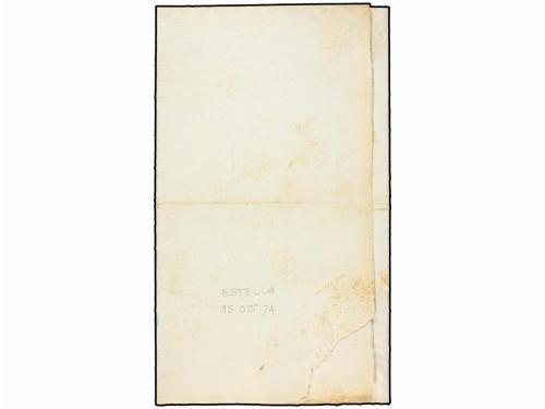 ¿ ESPAÑA. 1874. ESTELLA a MENDEGORRIA. Marca lineal ESTELLA