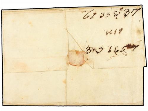 ¿ URUGUAY. 1842. MONTEVIDEO a CALELLA (Barcelona). Marca YND