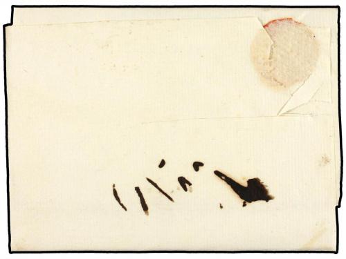 ✉ MEXICO. 1817. VERACRUZ a CALELLA. Marca NUEVA/ESPAÑA en ro