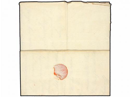 ¿ MEXICO. 1837. CAMPECHE (México) a CADAQUÉS. Encaminador ma