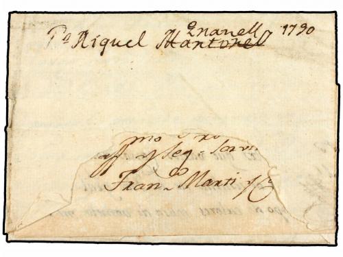 ¿ MEXICO. 1801. PUEBLA a CALELLA (Barcelona). Marca NUEVA/ES