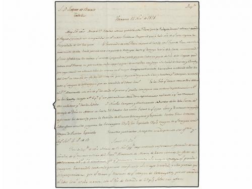 ¿ MEXICO. 1823 (19 Julio). FORTALEZA DE SAN JUAN DE ULUA a C