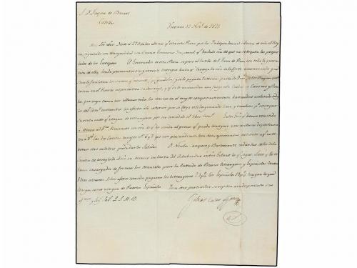 ¿ MEXICO. 1823 (19 Julio). FORTALEZA DE SAN JUAN DE ULUA a C