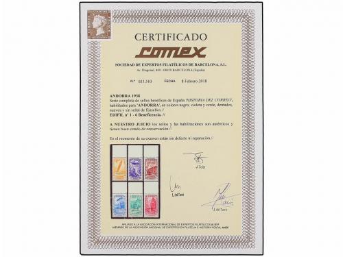 ** COLONIAS ESPAÑOLAS: ANDORRA. Ed. B 1/6. SERIE COMPLETA. L