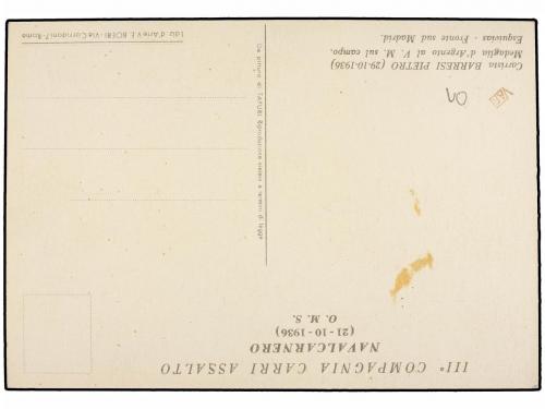 ¿ ESPAÑA GUERRA CIVIL. TARJETA Postal del Ejército Italiano.