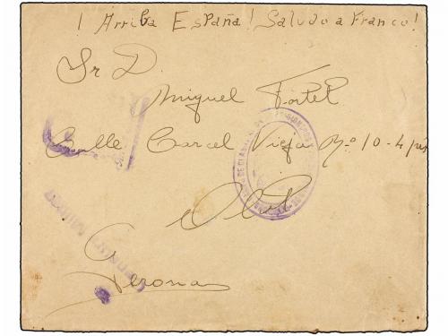 ✉ ESPAÑA. CONJUNTO de siete cartas o tarjetas enviadas desde