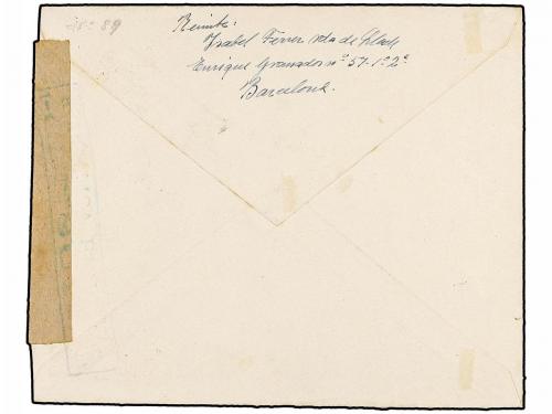 ✉ ESPAÑA. Ed. 782/86. 1938. BARCELONA a BÉLGICA. Serie compl