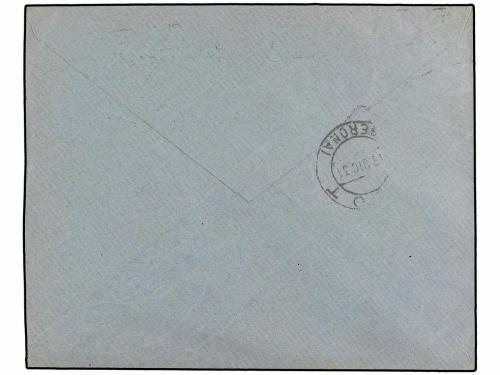 ✉ ESPAÑA. Ed. 640 (2). 1931. BARCELONA a OLOT. 15 cts. verde