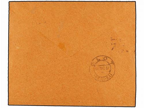 ✉ ESPAÑA. Ed. 638, 642. 1931. BARCELONA a OLOT. 5 cts. casta