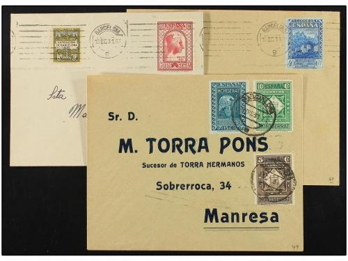 ✉ ESPAÑA. Ed. 637/44 (6). 1931. CONJUNTO de seis cartas, div