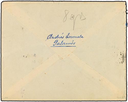 ✉ ESPAÑA. Ed. 650/54, 602 (2). 1931. BARCELONA a AGUADILLA (