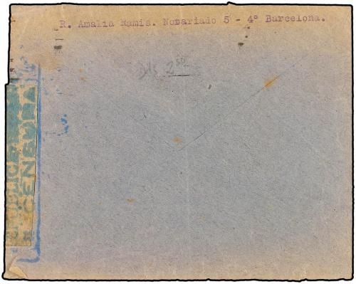 ✉ ESPAÑA. Ed. 782/86. 1938. BARCELONA a ARGENTINA. Serie com