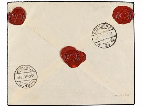 ✉ ESPAÑA. Ed. 638/40, 642/45. 1931. BARCELONA a ALEMANIA. 5 