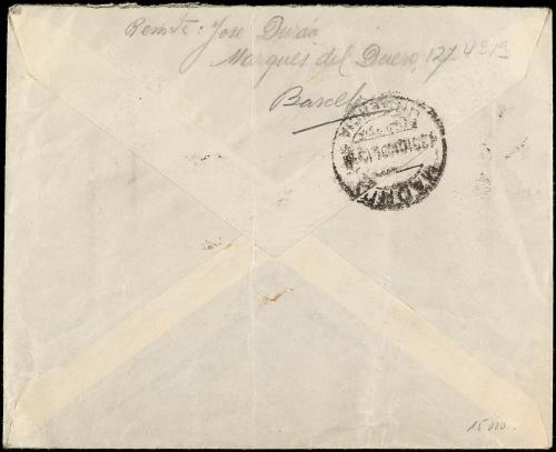 ✉ ESPAÑA. Ed. 643, 603. 1931. BARCELONA a MADRID. 30 cts. ca